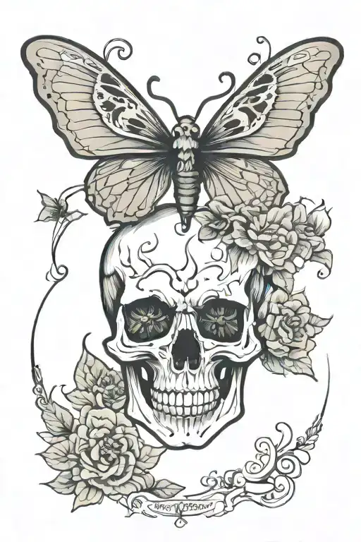 Butrerfly Skull Inside