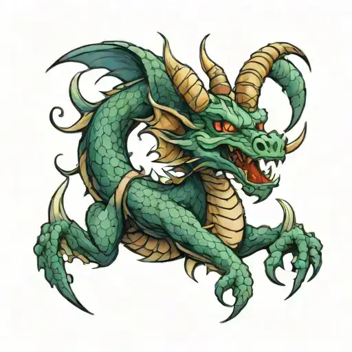 Dragon With Four Horns
