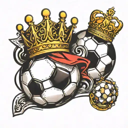 Soccer Ball With A Crown