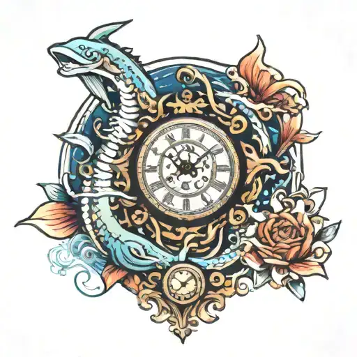 Clock Ocean Friends