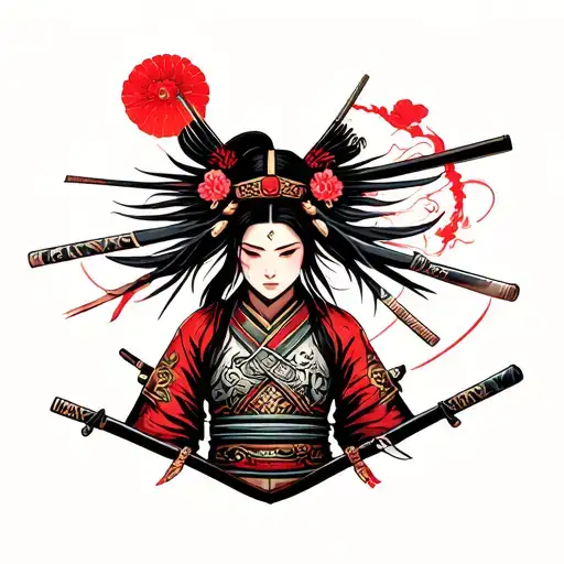 Japanese Samurai Warrior Woman