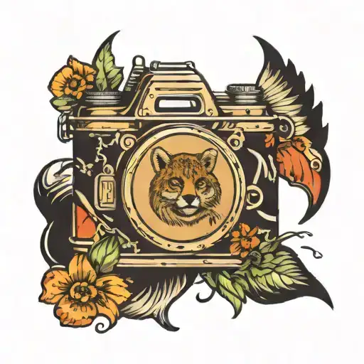 Camera Film Strip With Wildlife Animal