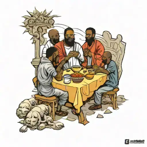 The Last Supper With Black People Sitting