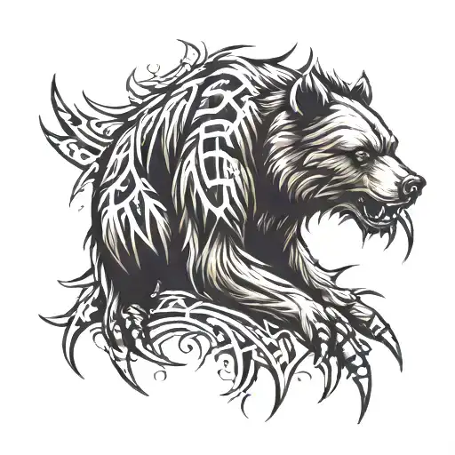 Bear Claw Marks Tearing On Shoulder