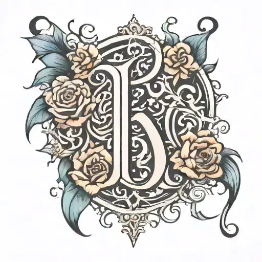 Design A Gothic Style Tattoo Featuring The Letters K And U