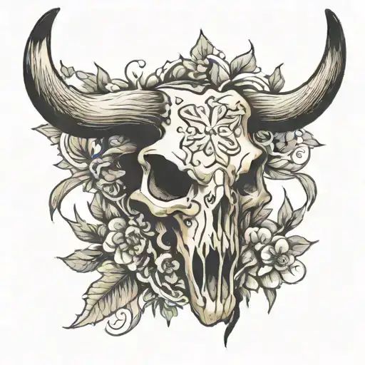 Longhorn Skull With Forrest