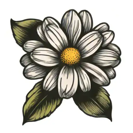Tatto Daisy Flower Simple