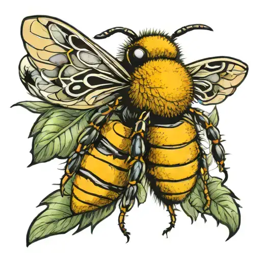 Bee Flexing Its Muscles