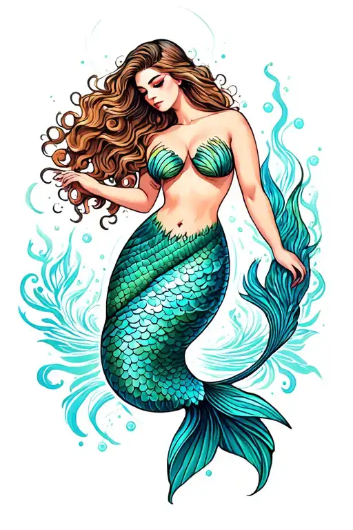 Mermaid Voluptuous Woman