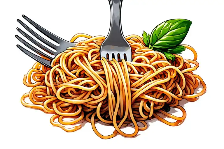 A Fork With Spaghetti Wrapped Around It For Italian Awareness Month