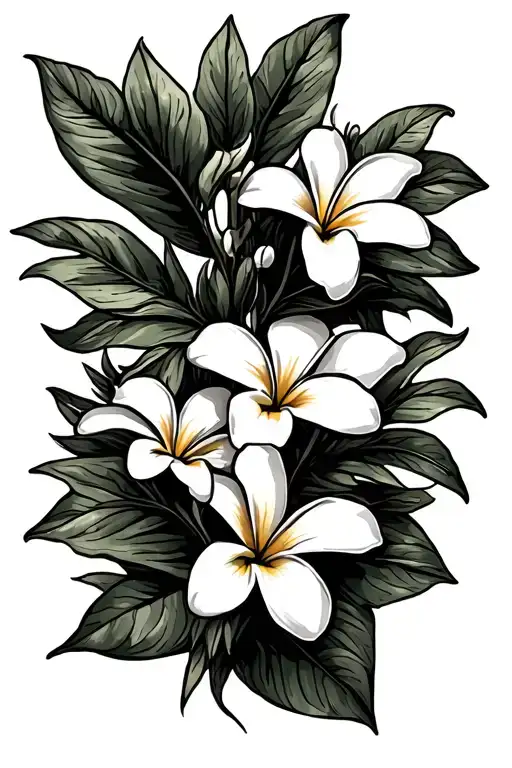 Plumeria And Hawai Flower Separated