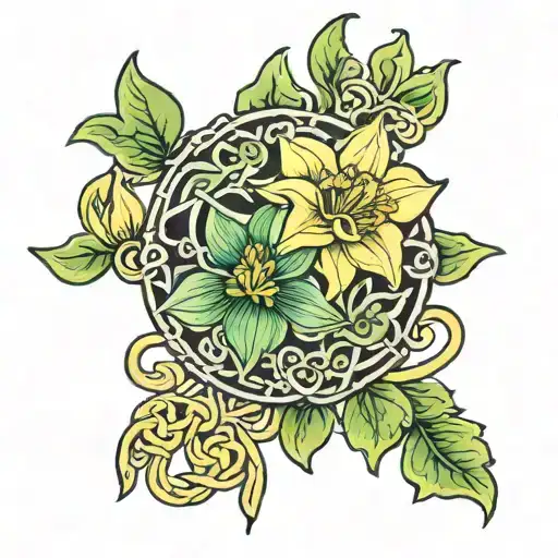 Daffodil And Shamrocks Celtic Knots