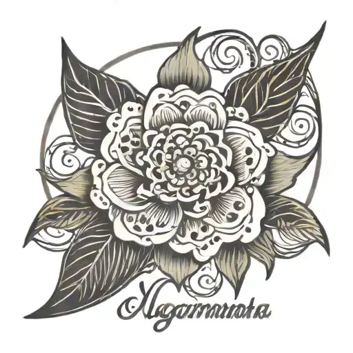 Name Tattoo For Late Grandma 'Nagarathinammah'
