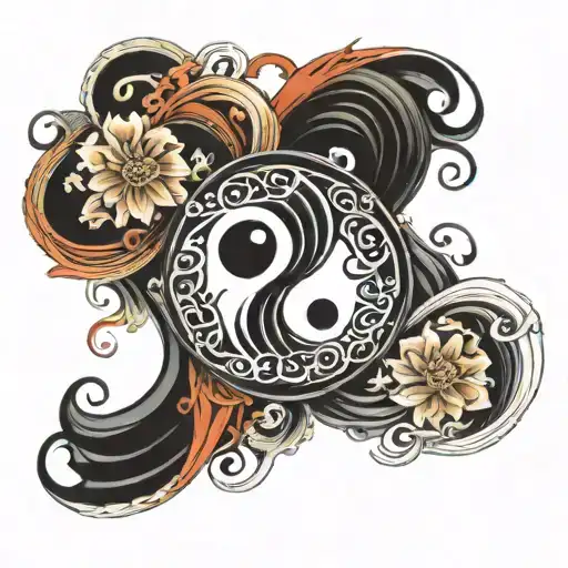 69 Like Ying Yang Symbol Intertwined