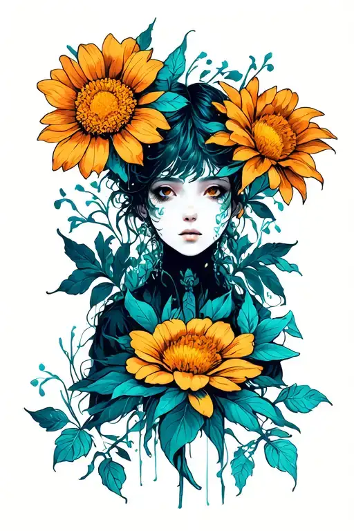 Mysterious Person Growing Flowers In The Darkness