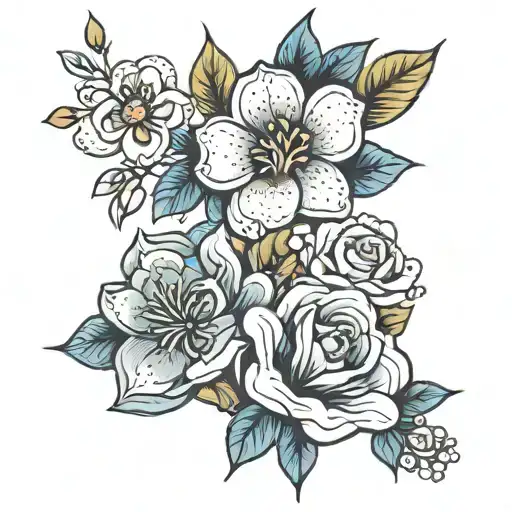 May Birthday Flower And July Birthday Flower