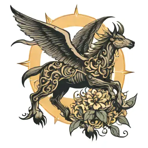 Gridiorn Filed With Jets Flying Towards The Sun