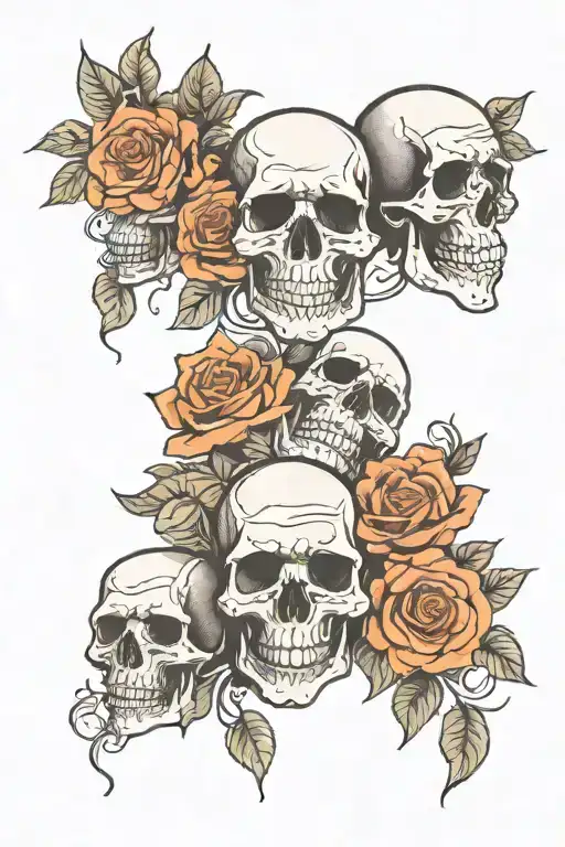 Skull And Roses See No Evil Hear See Speak