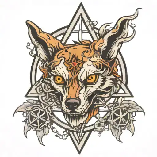 Wolf Scull Pentagram