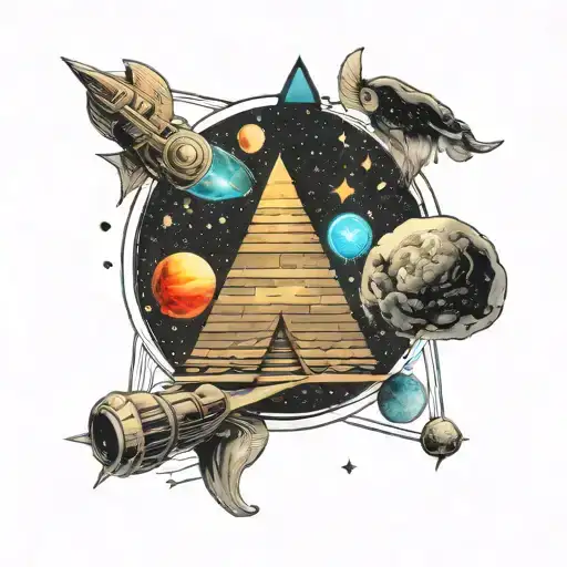 Space And Pyramid