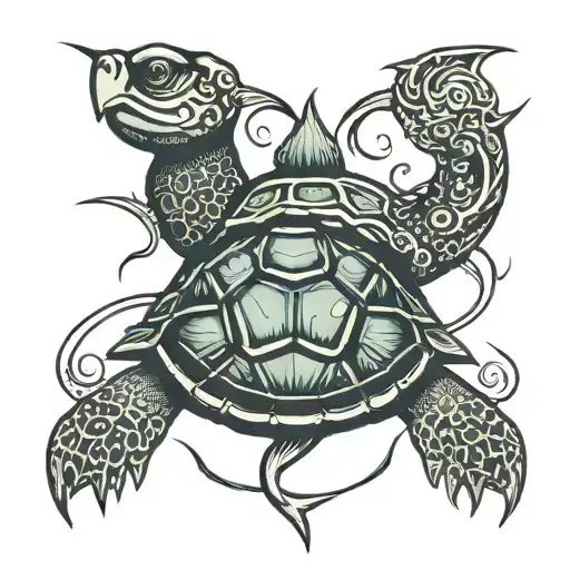 Turtle Trident Intertwined