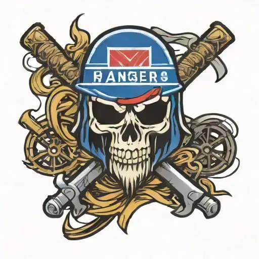New York Rangers Hockey Logo In A One Piece Anime Jolly Roger
