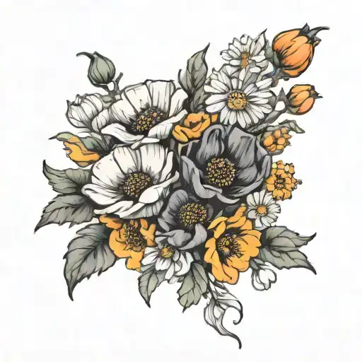 Poppy And Daisy Bouquet