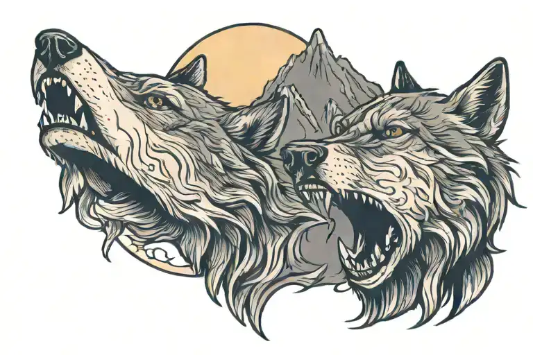 Wolf Howling At The Moon