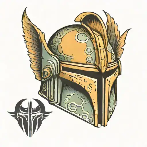 Mandalorian Helmet With Valkyrie Wings