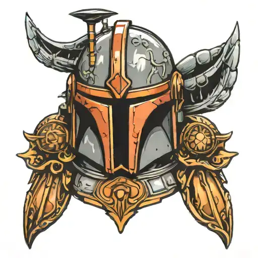 Mandalorian Helmet With Valkyrie Wings