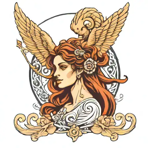 Feminine Greek Mythology Shoulder Tattoo But Not Athena Or Medusa