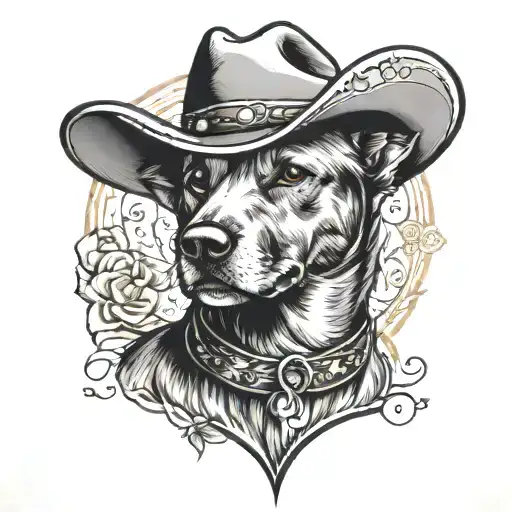 Dog In Cowboy Hat