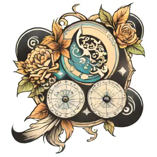 Travel And Creation Tattoo Design