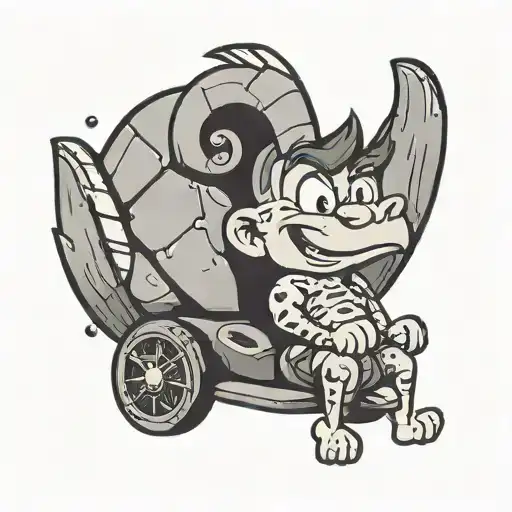 Black And Grey Tatto Of Small Pebbles Flintstone