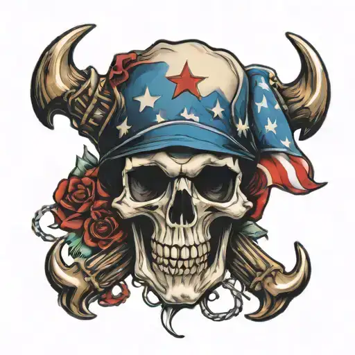American Patriot Skull