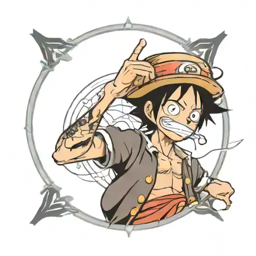 Luffy Line Drawing Style