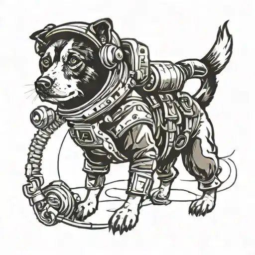 Laika Austronaut Dog In Space