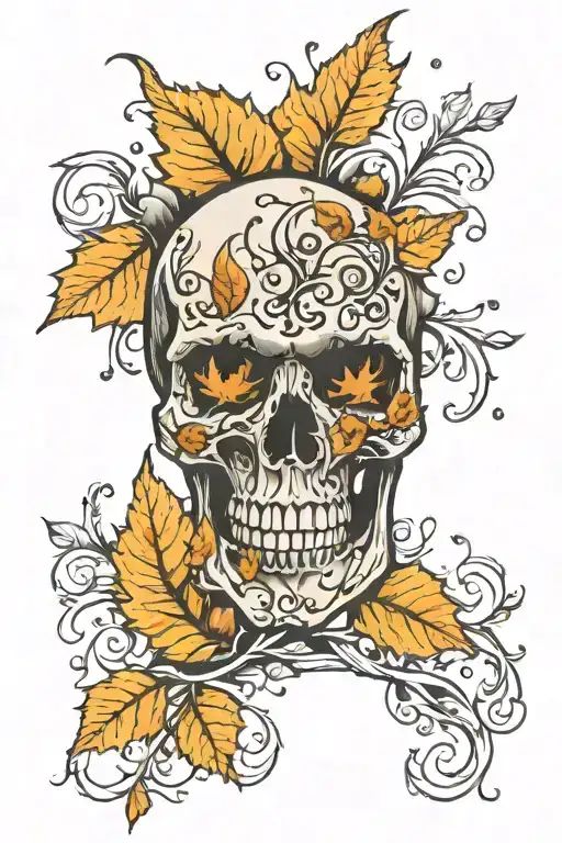Aspen Leaves Skulls Fire The Word Grit Incorporating Elements