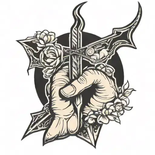 Hand With Bow And Arrow