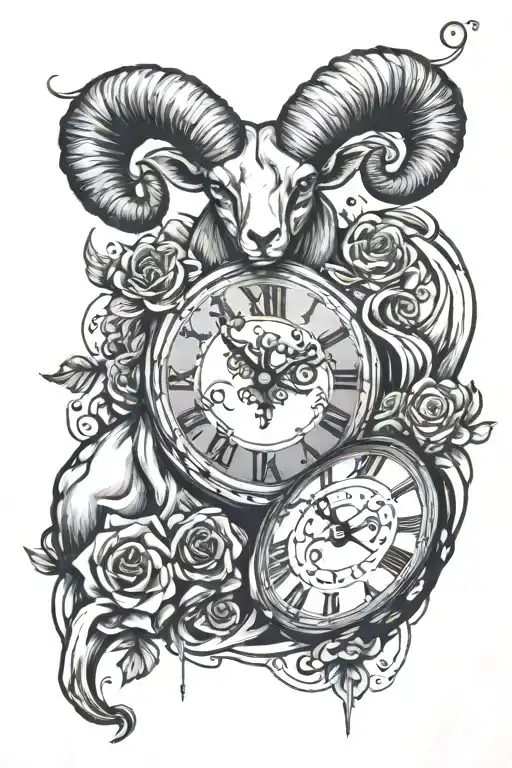 Aries And Clock Melting