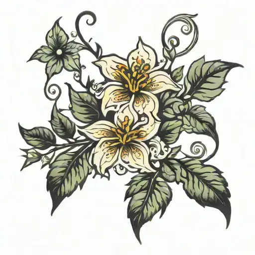 Vine Of Flowers Symbolizing Endurance