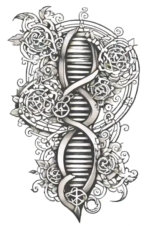 Dna Helix Intertwined