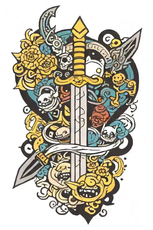 Adventure Time Family Sword Wrapped With Jake