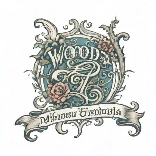 Woods Family Scroll With Birthdate
