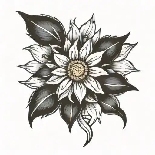 Sun And Daisy Flower