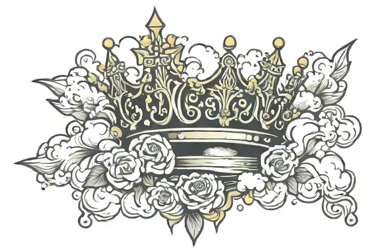 Crown And Clouds Surrounding