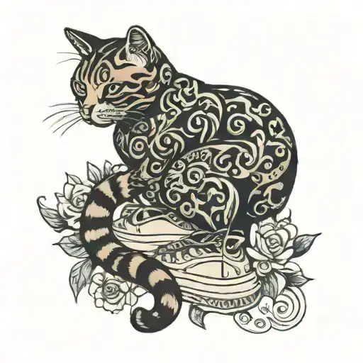 Cat Hugging To An Ankle