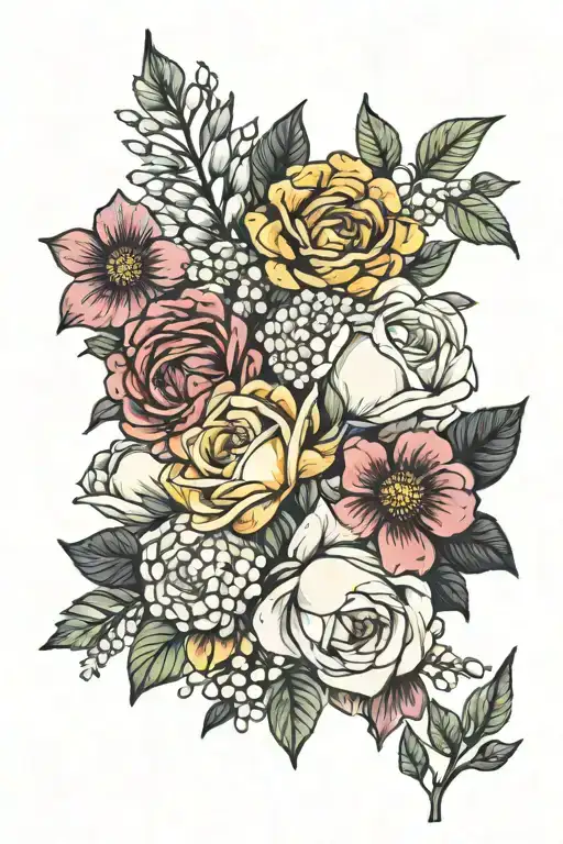 Bouquet Birth Flower Bouquet