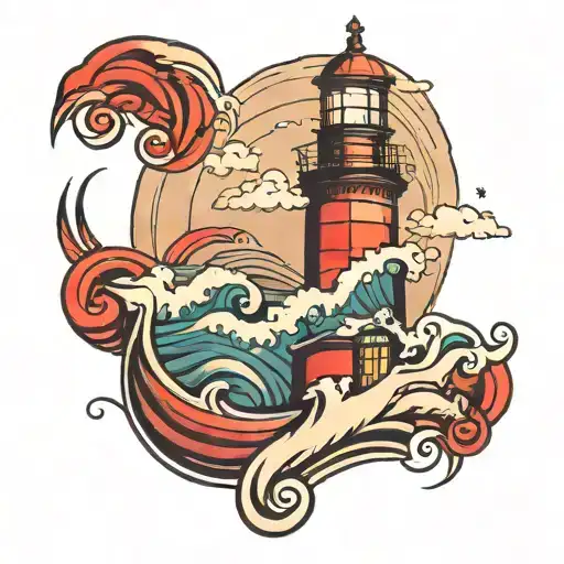 Lighthouse With Waves Representing The Client's