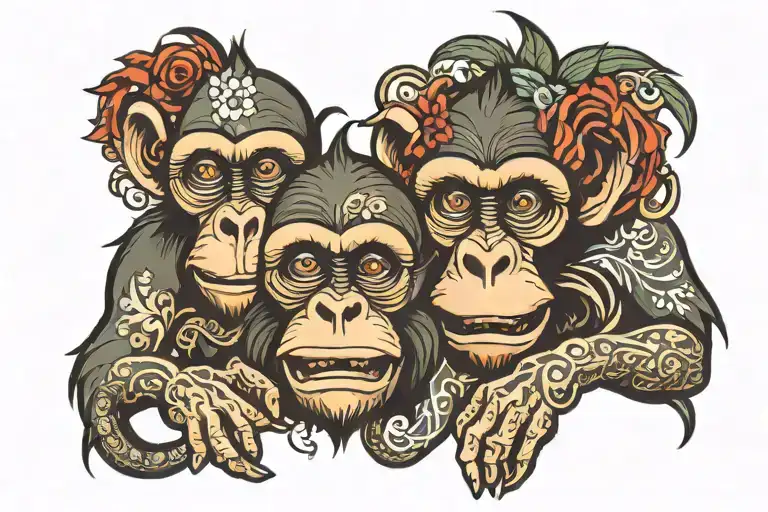 Monkeys See No Evil Speak No Evil